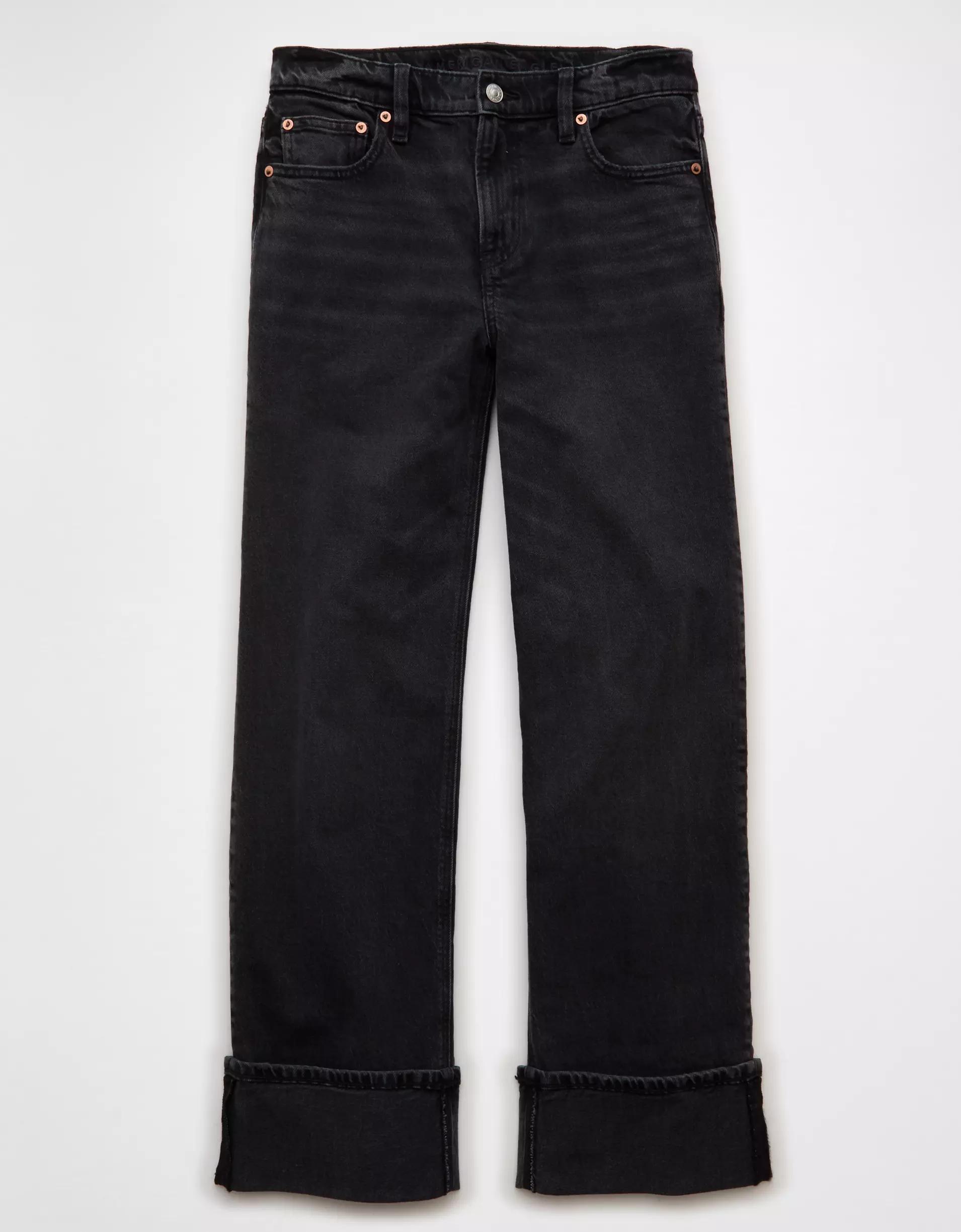 AE Stretch High-Waisted Stovepipe Jean Product Image