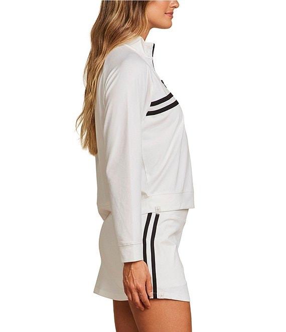 Barefoot Dreams Malibu Collection® Butterchic Half Zip Pullover With Stripes Product Image