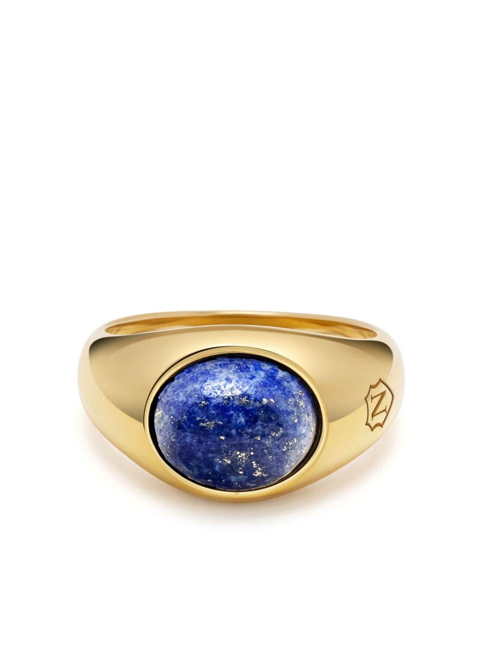 lapis lazuli engraved signet ring Product Image