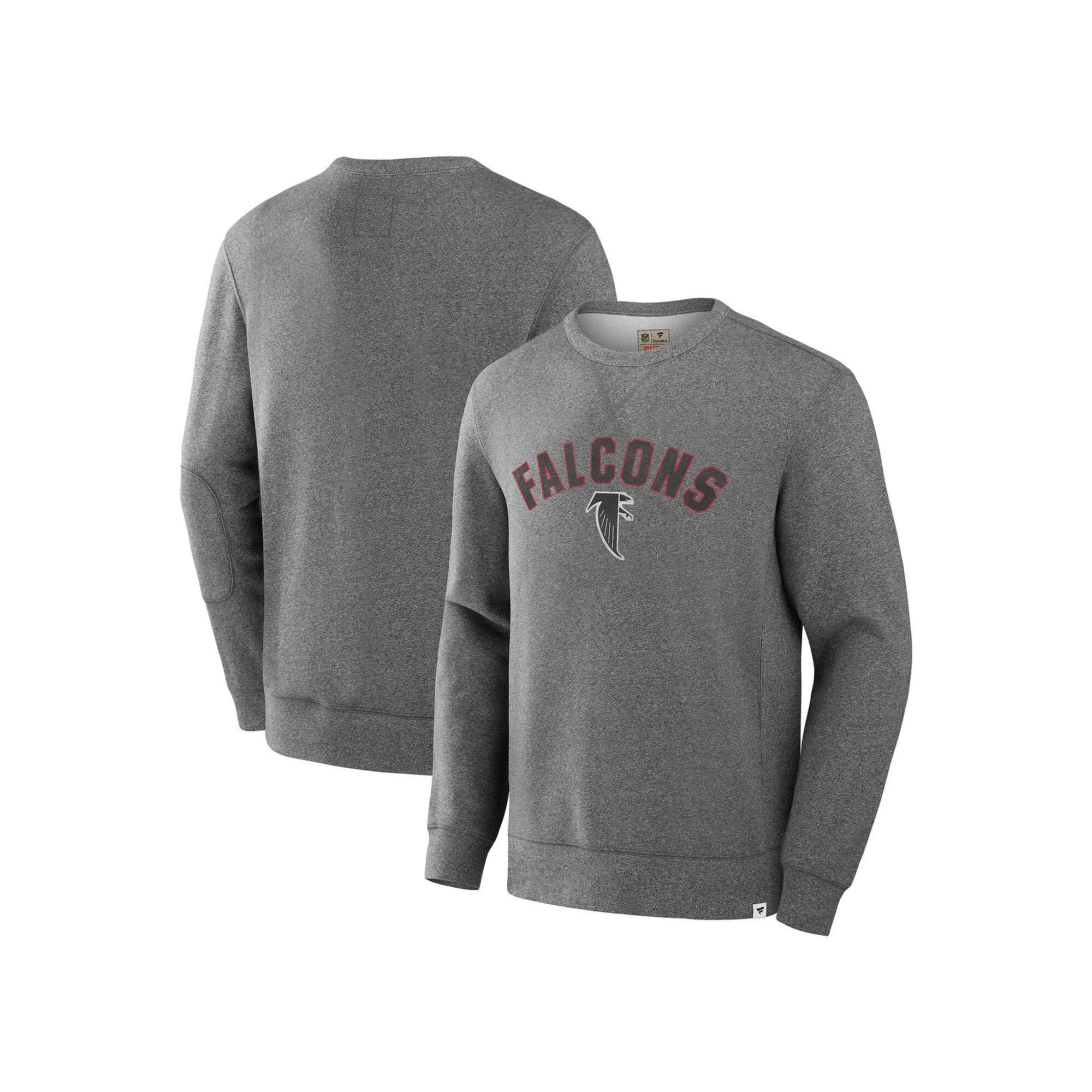 Men's Fanatics Heather Gray Atlanta Falcons Loop Terry Pullover Sweatshirt,  Product Image
