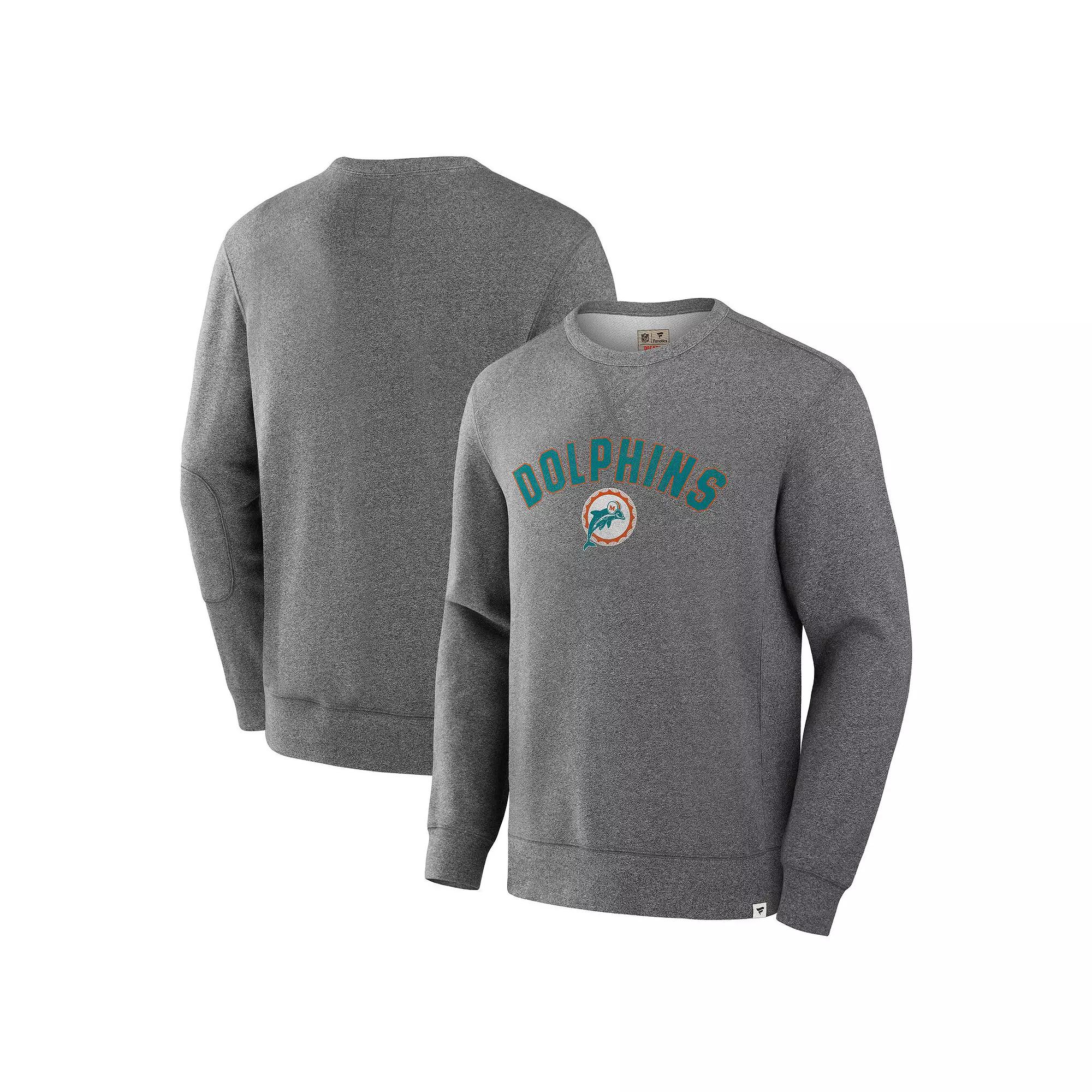 Men's Fanatics Heather Gray Tampa Bay Buccaneers Loop Terry Pullover Sweatshirt,  Product Image
