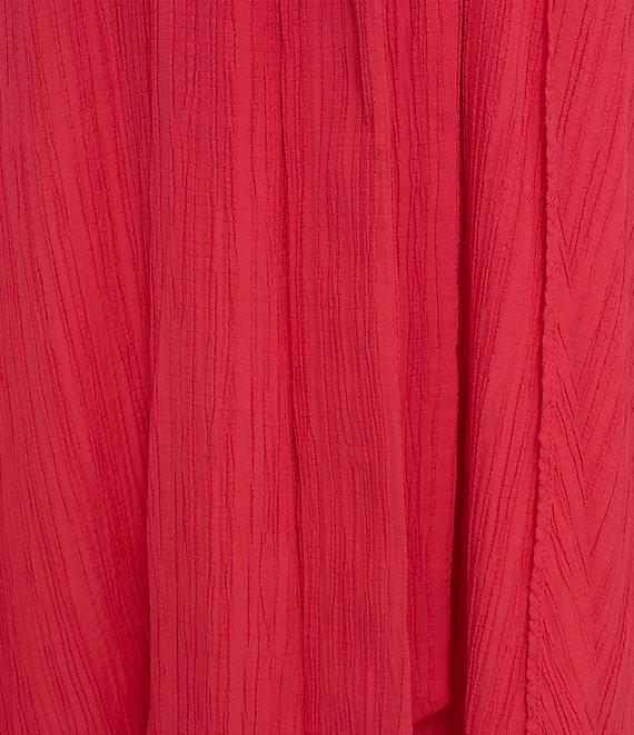 DKNY by Donna Karan Woven V Neck Sleeveless Wrap Dress Product Image