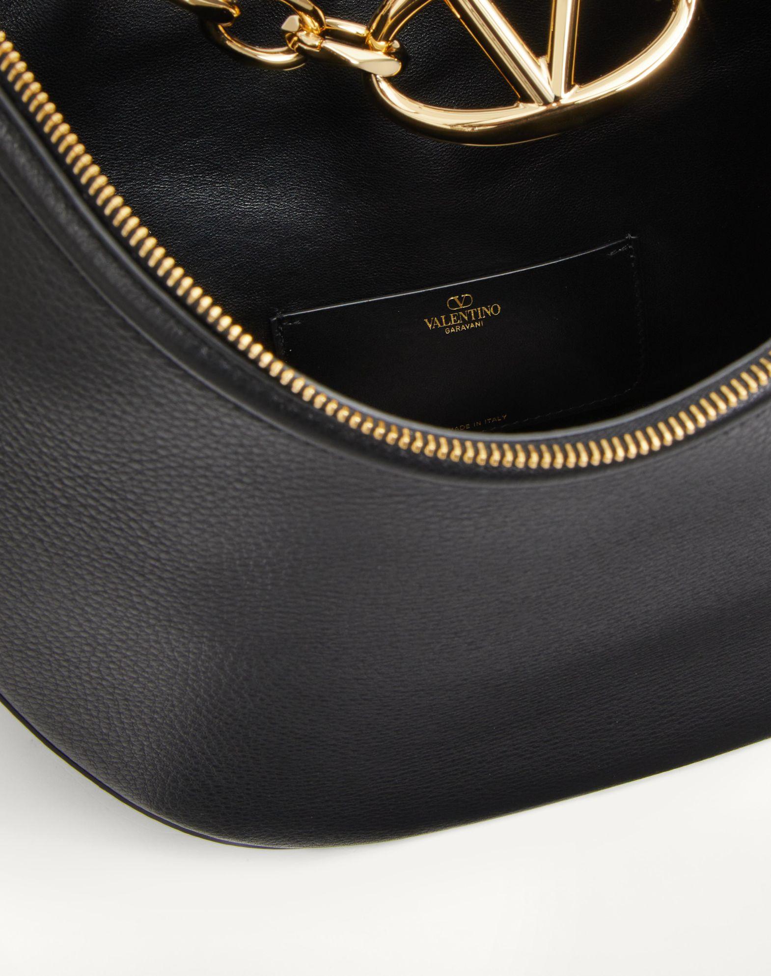 Vlogo Moon Medium Grainy Calfskin Hobo Bag With Chain Product Image