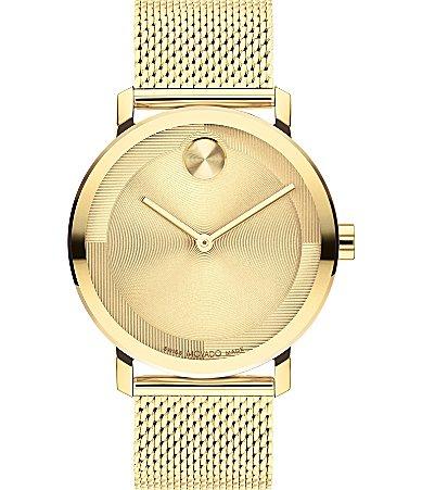 Movado Bold Mens Evolution 2.0 Quartz Analog Gold Mesh Bracelet Watch Product Image
