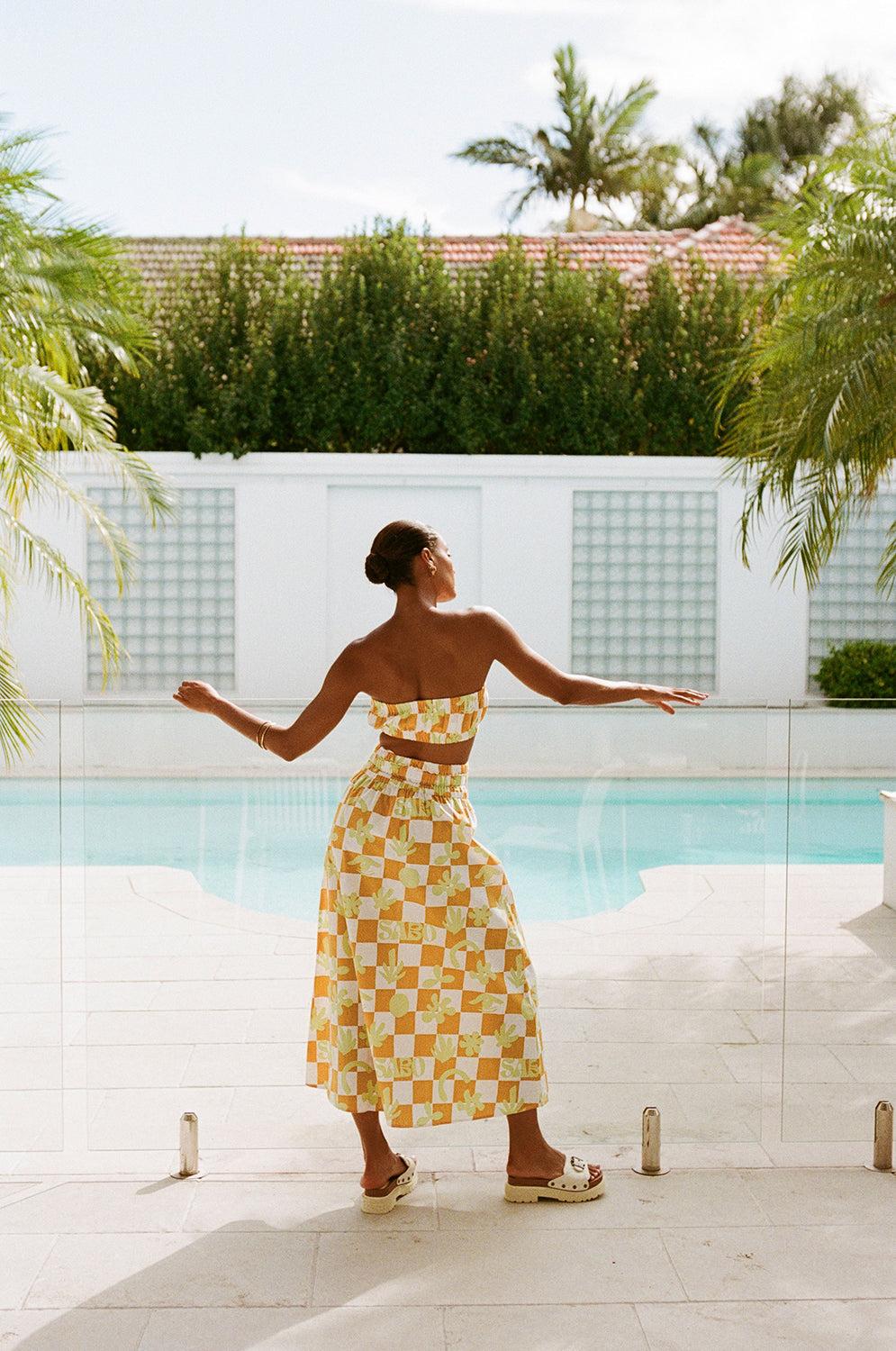 Cooper Midi Skirt - Sabo Checkerboard Product Image