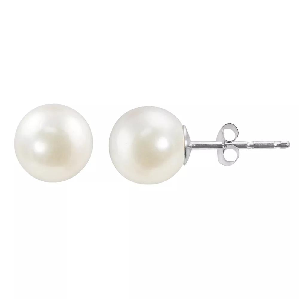 PearLustre by Imperial 14k White Gold Akoya Cultured Pearl Stud Earrings, Women's Product Image