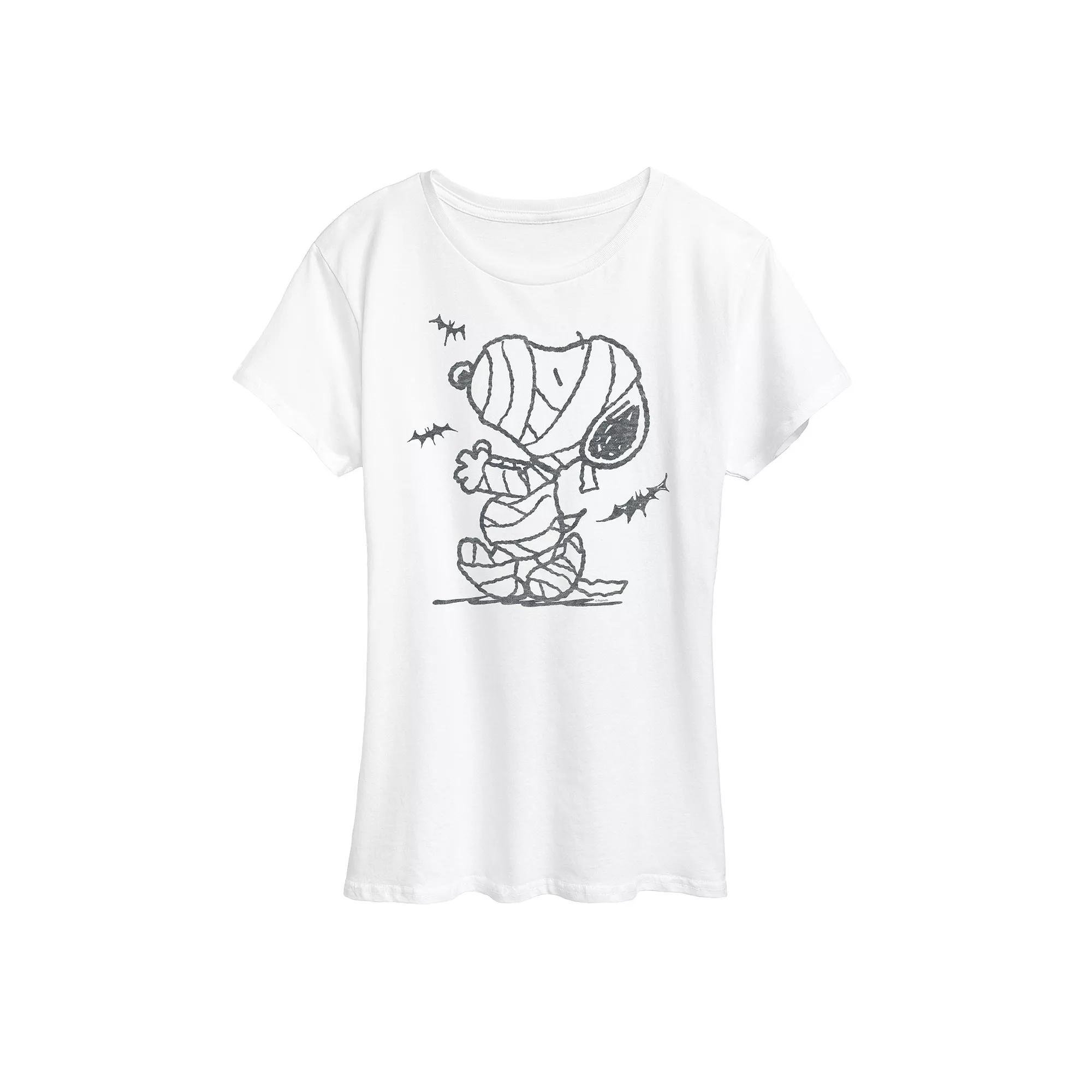 Women's Peanuts Snoopy Mummy And Bats Graphic Tee,  Product Image