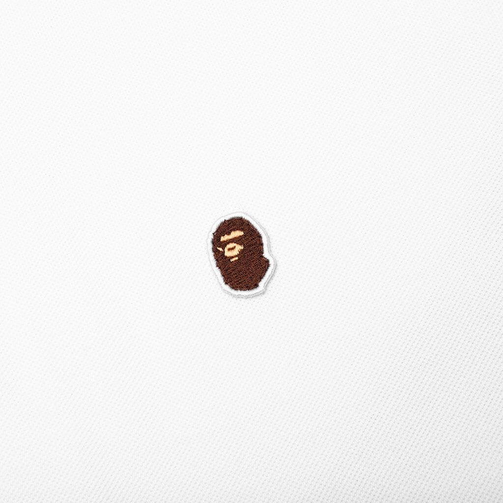 Ape Head One Point Relaxed Fit Polo - White Male Product Image