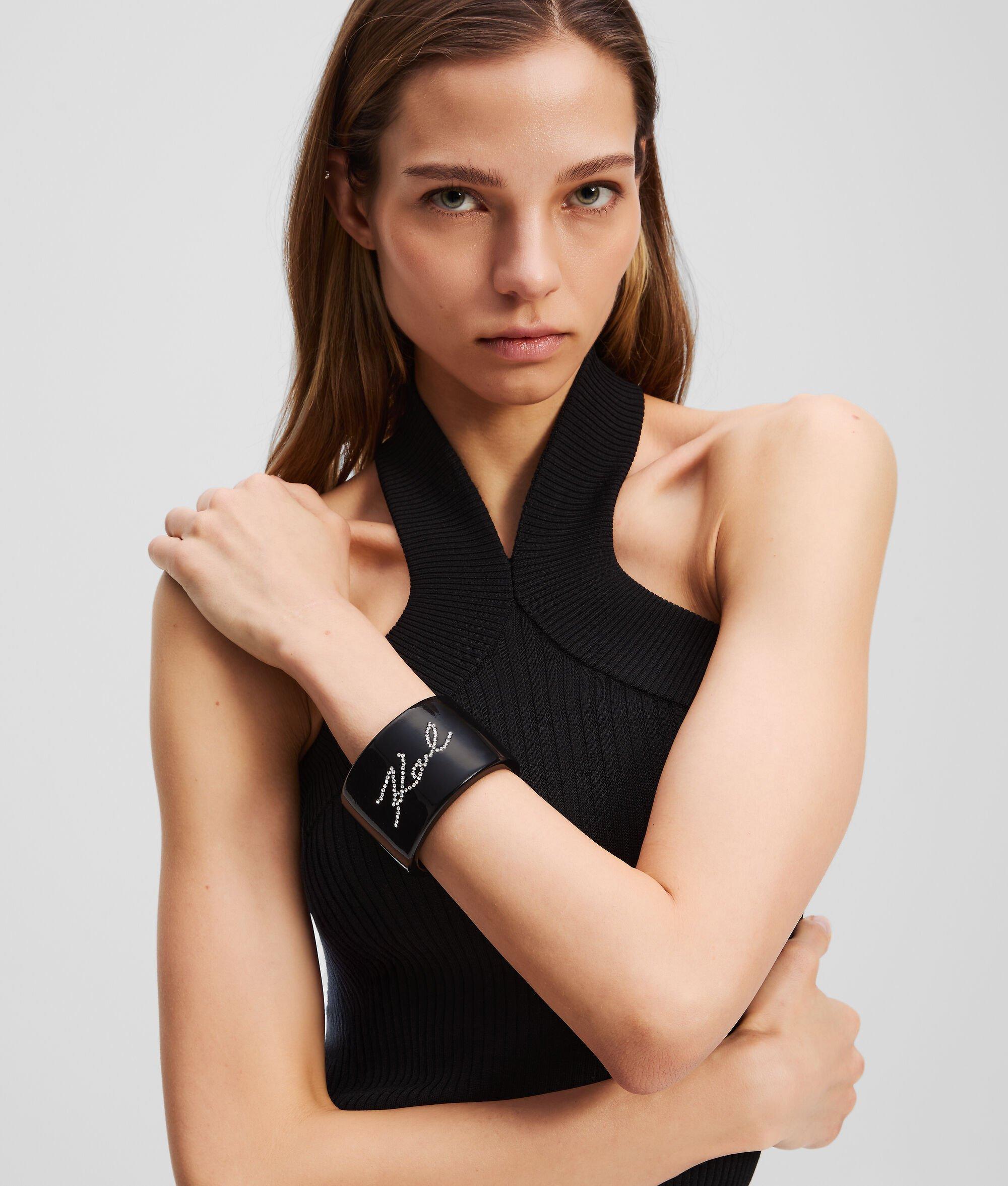 K/SIGNATURE RHINESTONES CUFF BRACELET Product Image