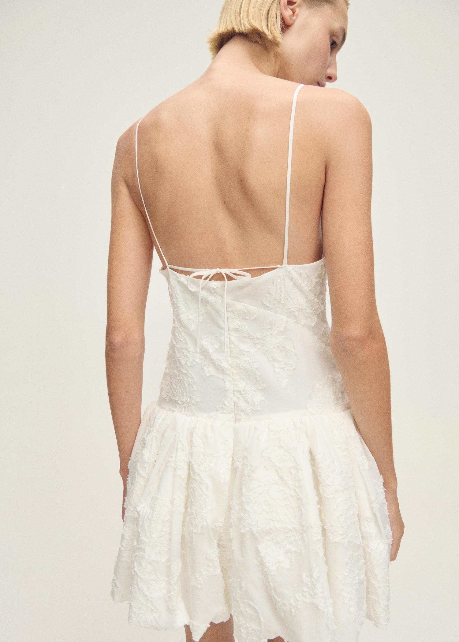 Textured balloon dress - Women | MANGO USA Product Image