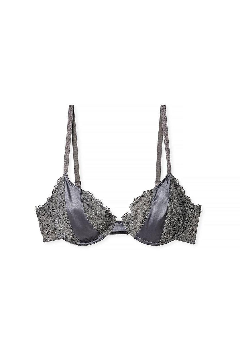 Satin Detail Wire Bra Product Image