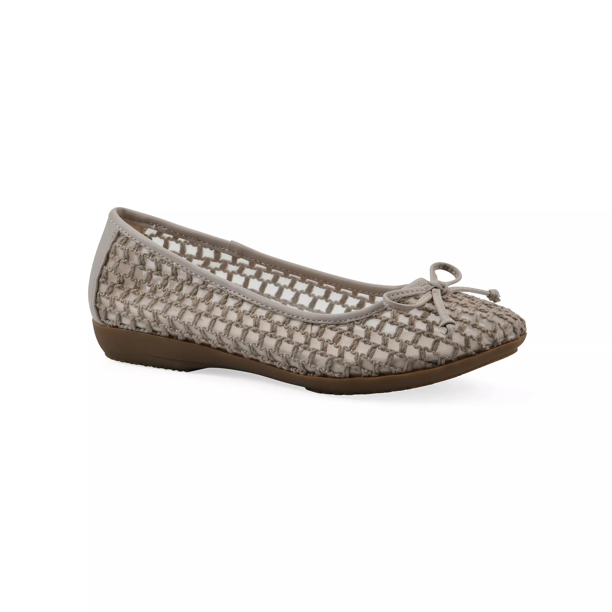 Cliffs by White Mountain Chelcy Women's Ballet Flats, Size: 7, Brown Mesh Fabric Product Image