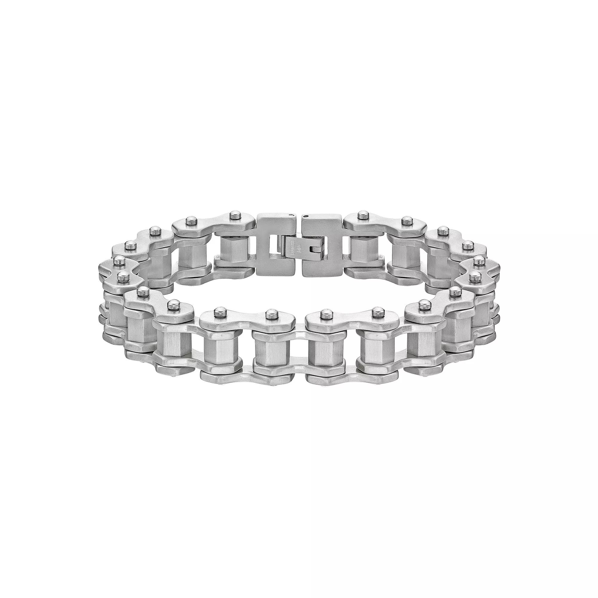Men's LYNX Stainless Steel Bicycle-Chain Bracelet, Size: 8.5" Product Image