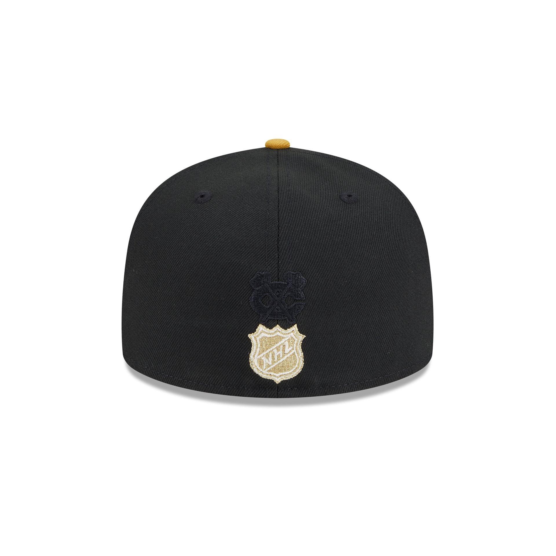 Chicago Blackhawks Metallic Gold Logo 59FIFTY Fitted Hat Male Product Image