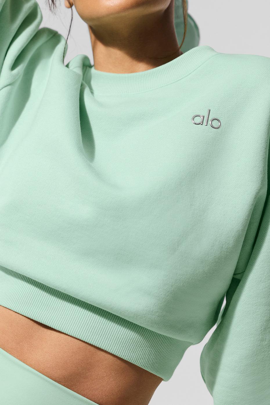 Cropped Accolade Crewneck - Spearmint Product Image
