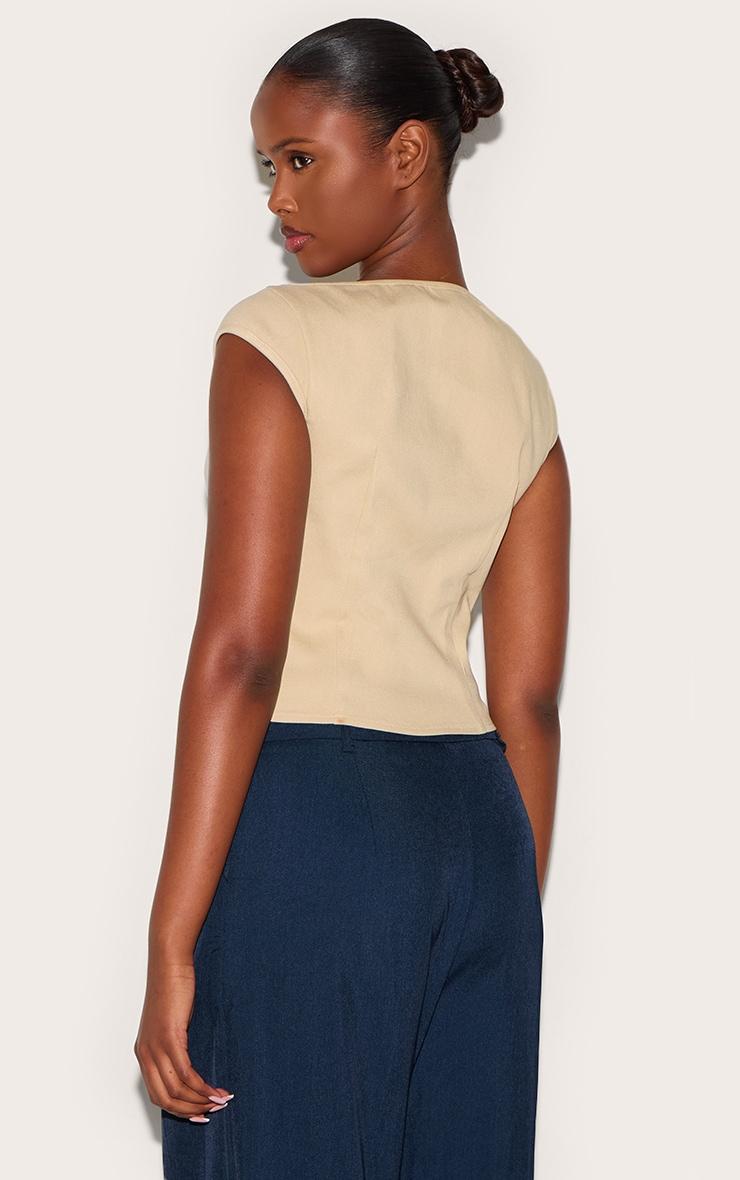 Sand Structured Stretch Woven Corset Product Image