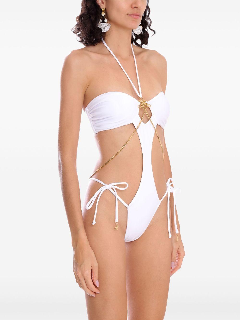 chain link-detail swimsuit Product Image
