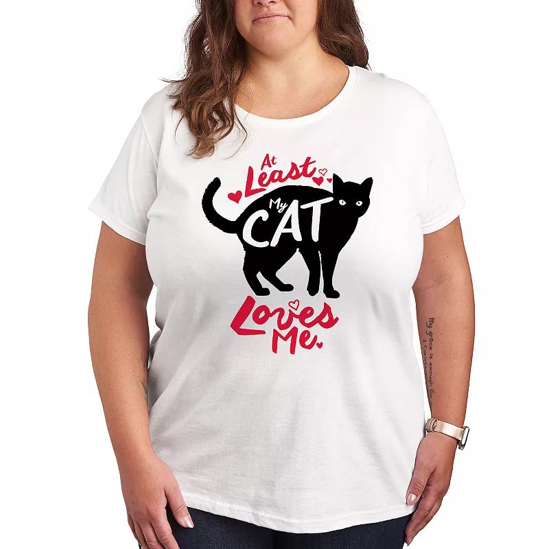 Plus At Least My Cat Loves Me Graphic Tee, Women's,  Product Image