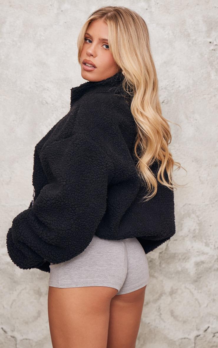 Black Quarter Zip Pocket Detail Fleece Product Image