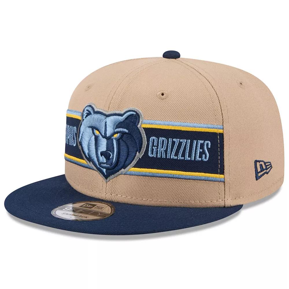 Men's New Era Tan/Navy Memphis Grizzlies 2024 NBA Draft 9FIFTY Snapback Hat, Grz Team Product Image