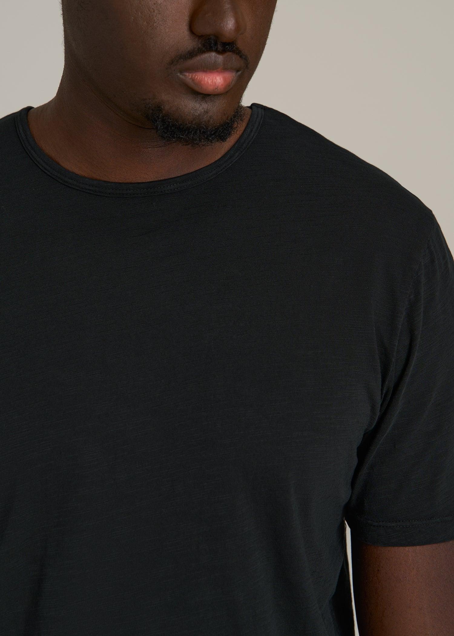 REGULAR-FIT Slub Tee for Tall Men in Charcoal Male Product Image