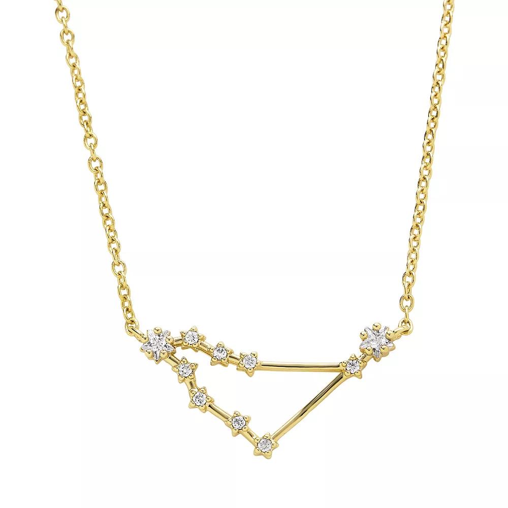 MC Collective Cubic Zirconia Constellation Necklace, Women's, 14k Gold Tone Gemini Product Image
