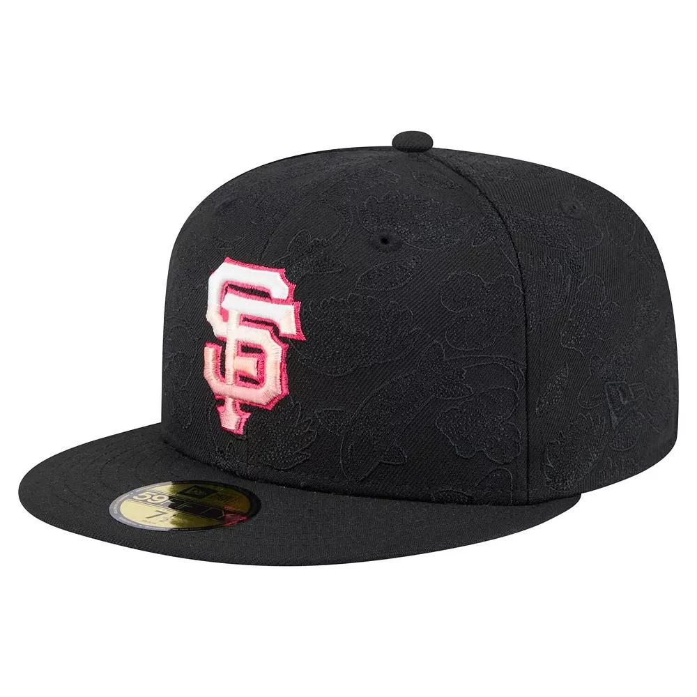 Men's New Era Black San Francisco Giants Tonal Koi 59FIFTY Fitted Hat, Size: 6 7/8 Product Image