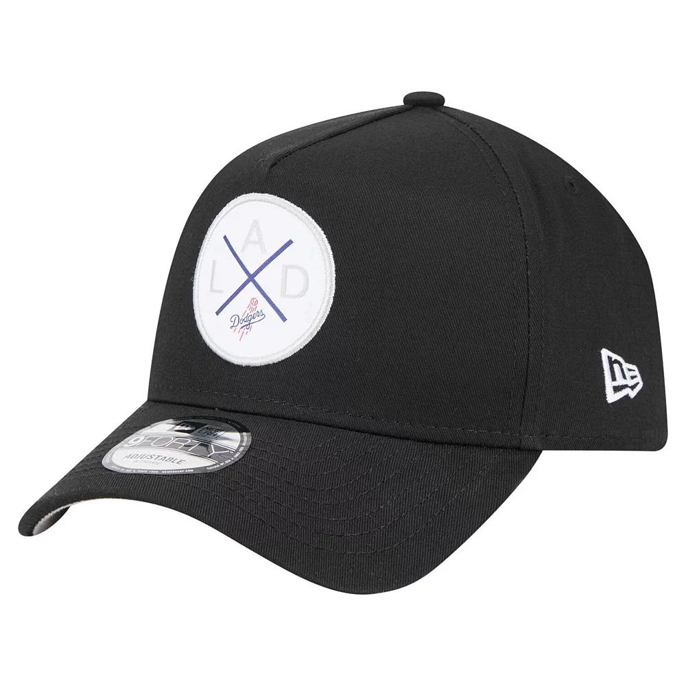 Men's New Era Black Los Angeles Dodgers 9FORTY A-Frame Adjustable Hat Product Image