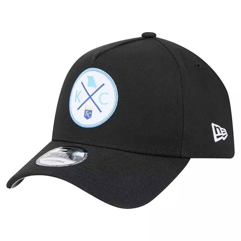 Men's New Era Black Kansas City Royals 9FORTY A-Frame Adjustable Hat Product Image