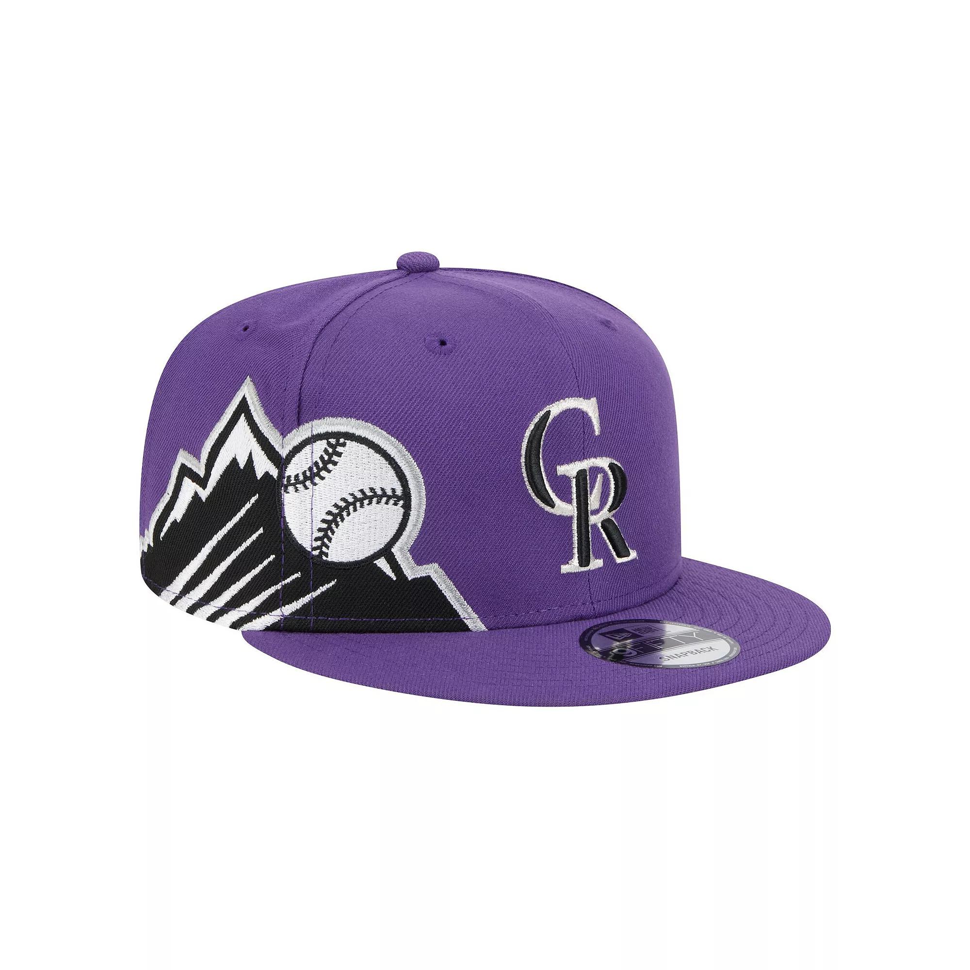 Men's New Era Black Colorado Rockies Logo Strike 9FIFTY Snapback Hat Product Image