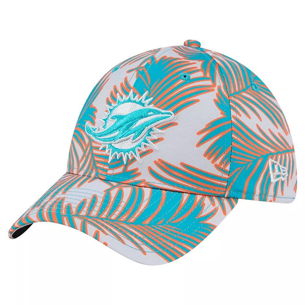 Men's New Era Gray Miami Dolphins Palms 39THIRTY Flex Hat, Size: Small/Medium, Grey Product Image