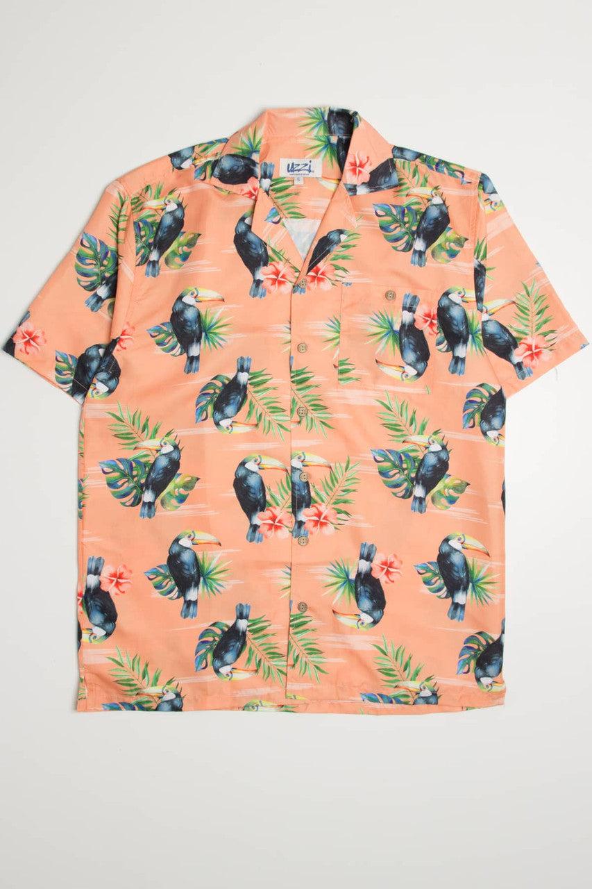Coral Toucan Print Hawaiian Shirt Product Image