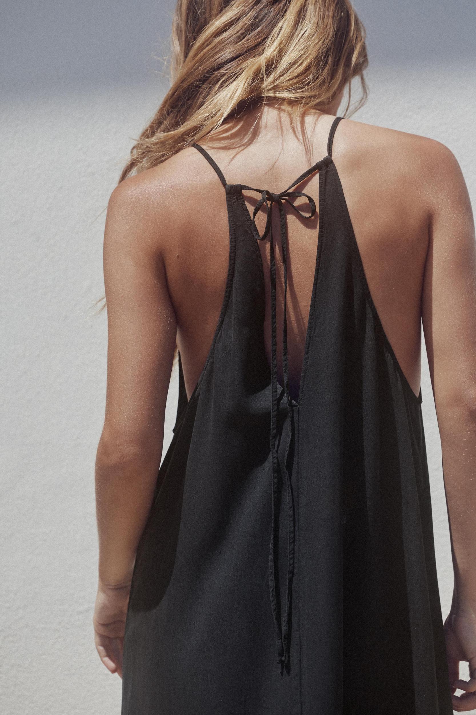 GATHERED HALTER DRESS Product Image