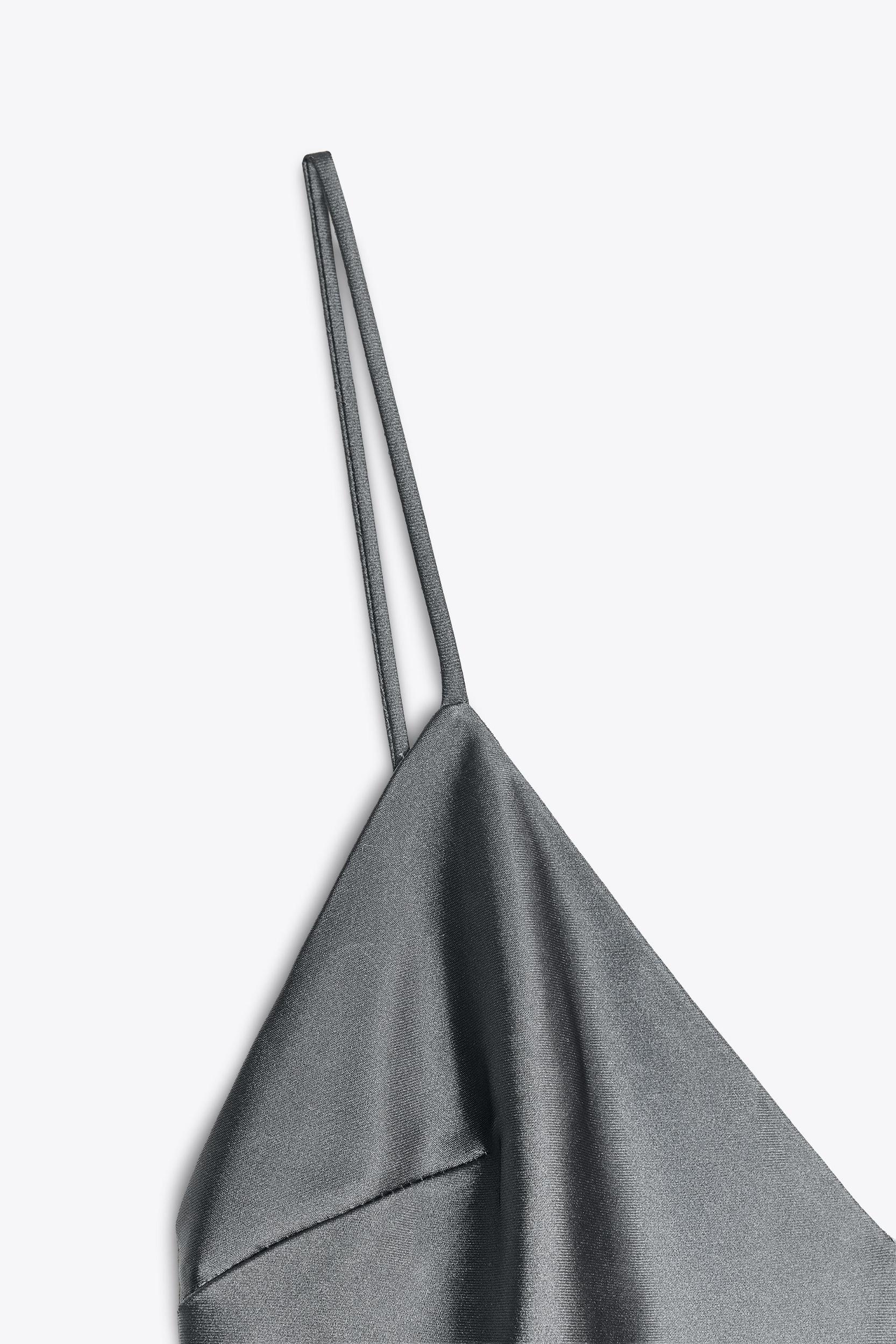 SATIN EFFECT LONG DRESS Product Image