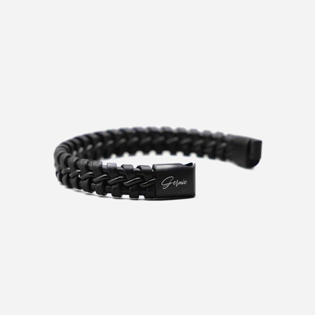 Men's Genuine Leather Braided Santa Monica Bracelet Product Image