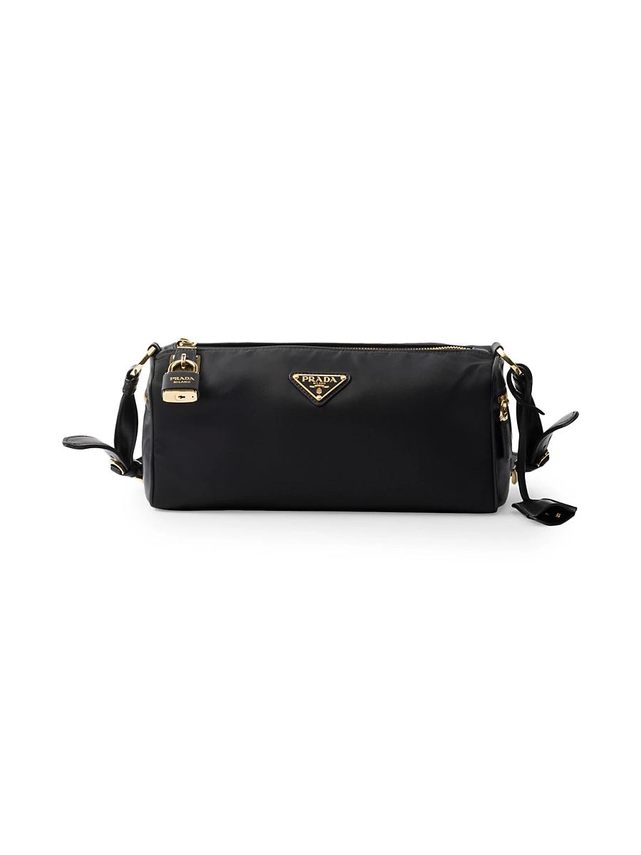 Womens Medium Re-Nylon and Leather Shoulder Bag Product Image