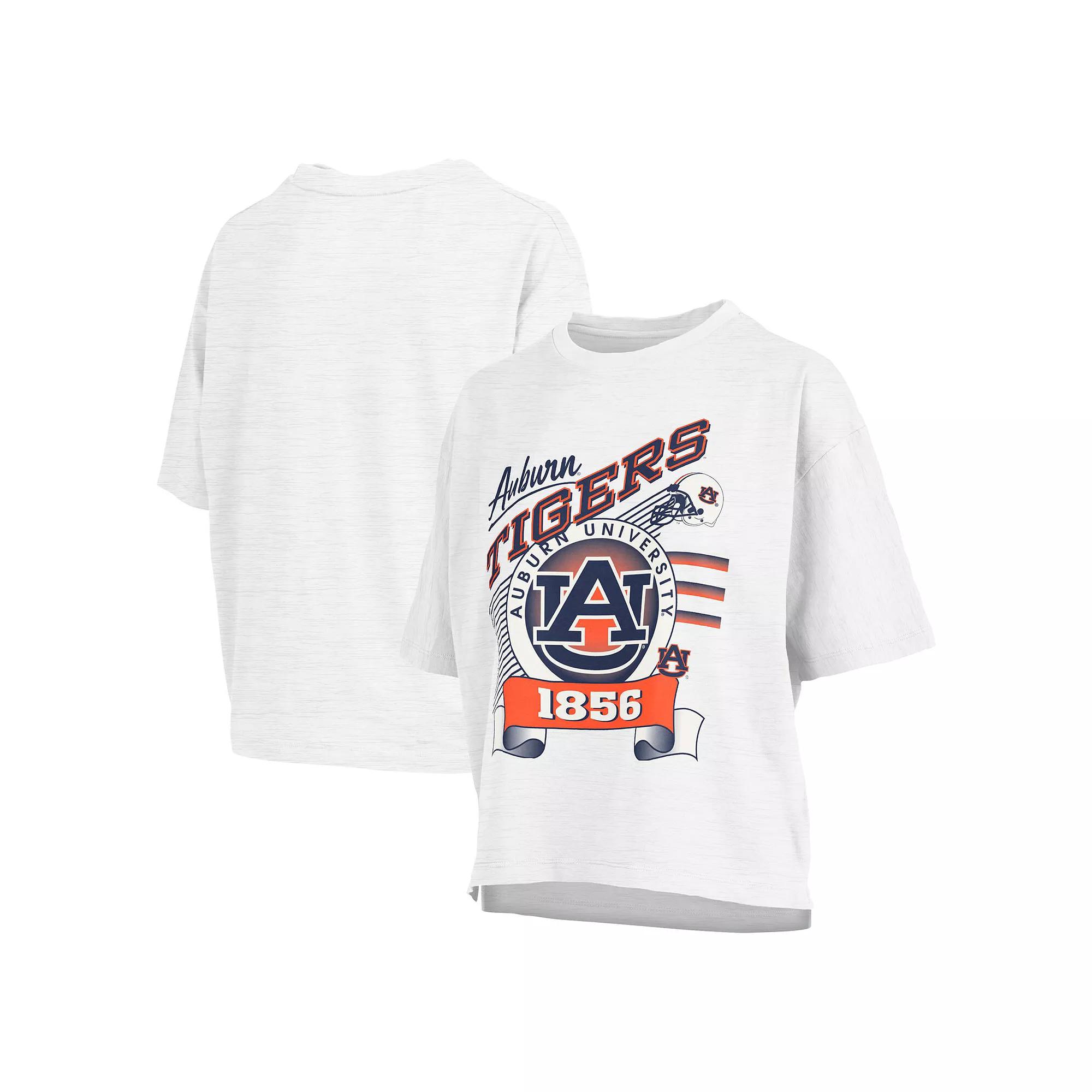 Women's Pressbox White Auburn Tigers Rock & Roll Slub��T-Shirt, Size: Large Product Image