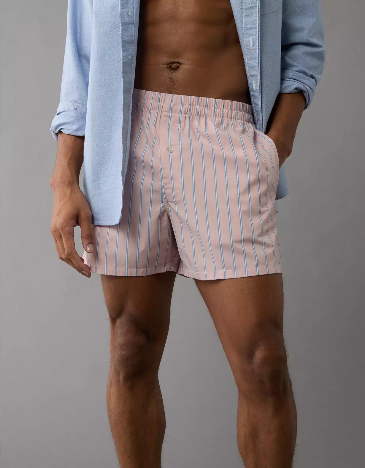 AEO Men's Striped Poplin Pocket Boxer Short Product Image