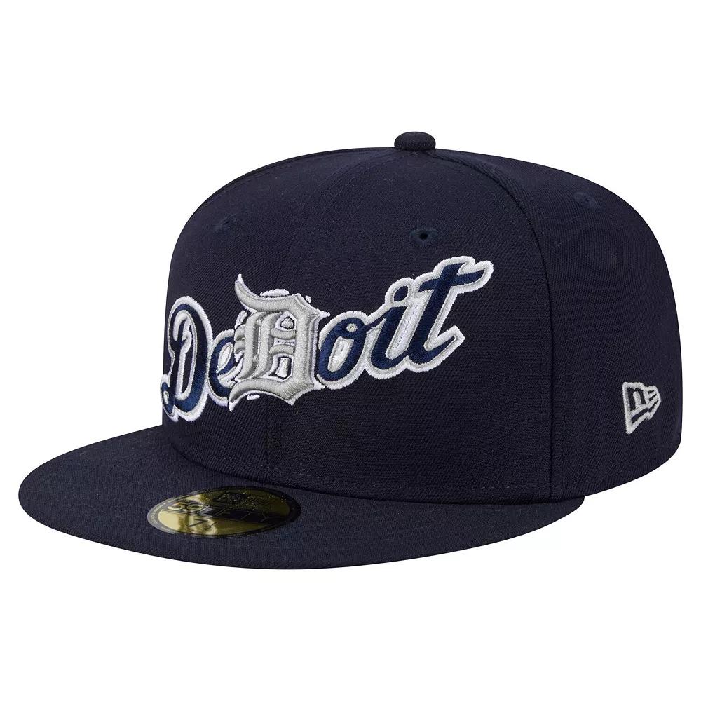 Men's New Era Navy Detroit Tigers Overlap 59FIFTY Fitted Hat, Size: 7 7/8, Blue Product Image