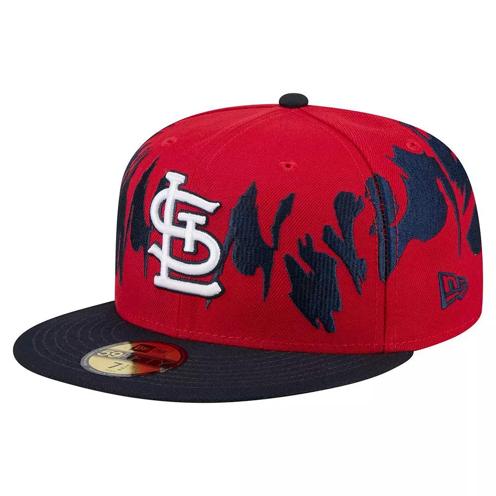 Men's New Era Red/Navy St. Louis Cardinals Retro Pattern 59FIFTY Fitted Hat,  Product Image