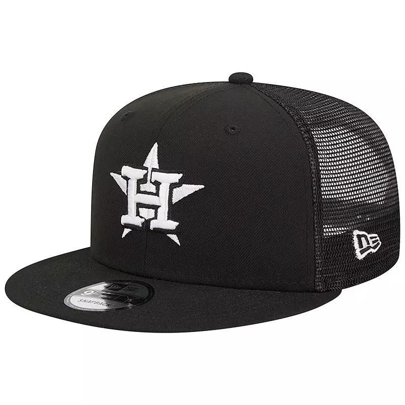 New Era Mens New Era Astros Evergreen Trucker Hat - Mens Black/White Product Image