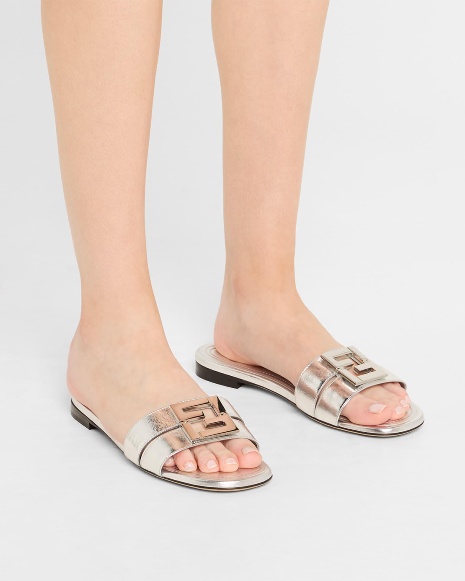 FFold Metallic Leather Sandals Product Image
