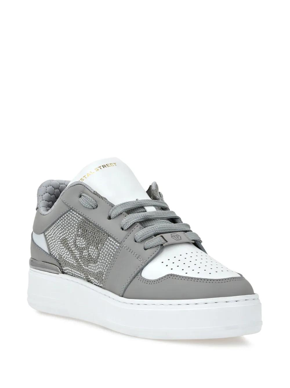 Crystal Lo-Top Leather Sneakers Product Image