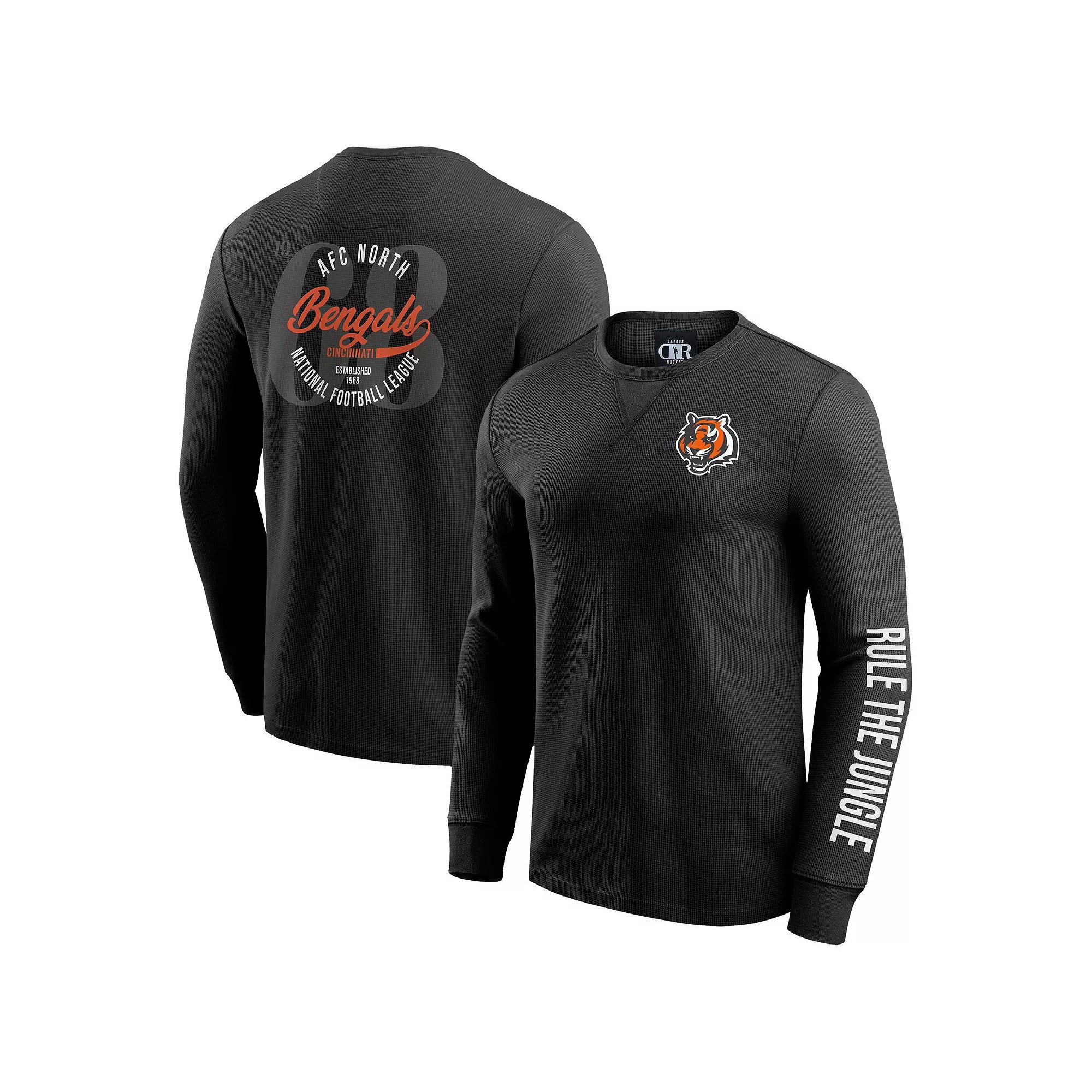 Men's Darius Rucker Collection by Fanatics Pewter Tampa Bay Buccaneers Washed Waffle-Knit Long Sleeve T-Shirt,  Product Image