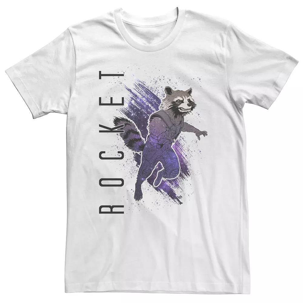 Big & Tall Marvel Avengers Endgame Rocket Painted Galaxy Tee, Men's,  Product Image