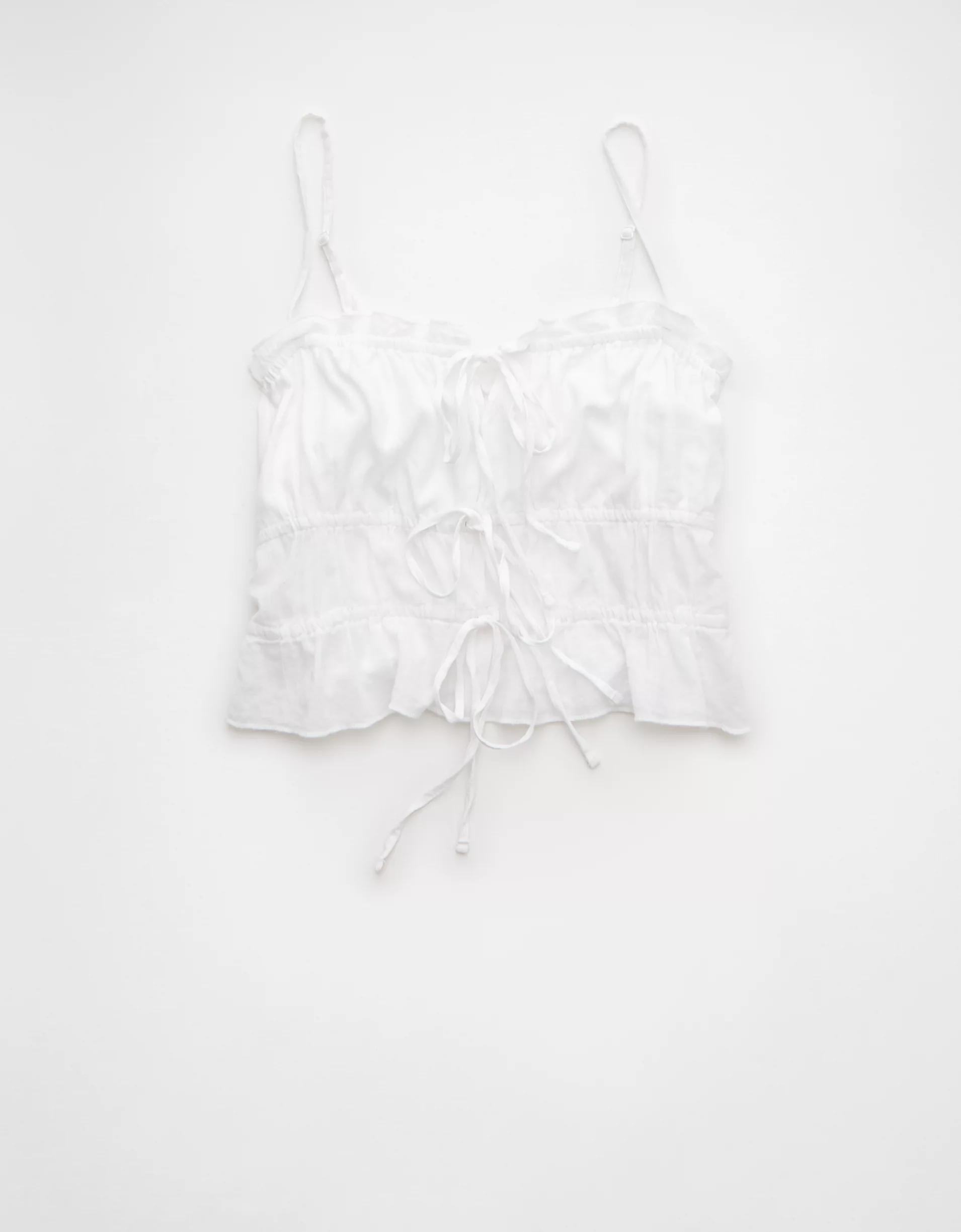 AE Tiered Ruched Tank Top Product Image