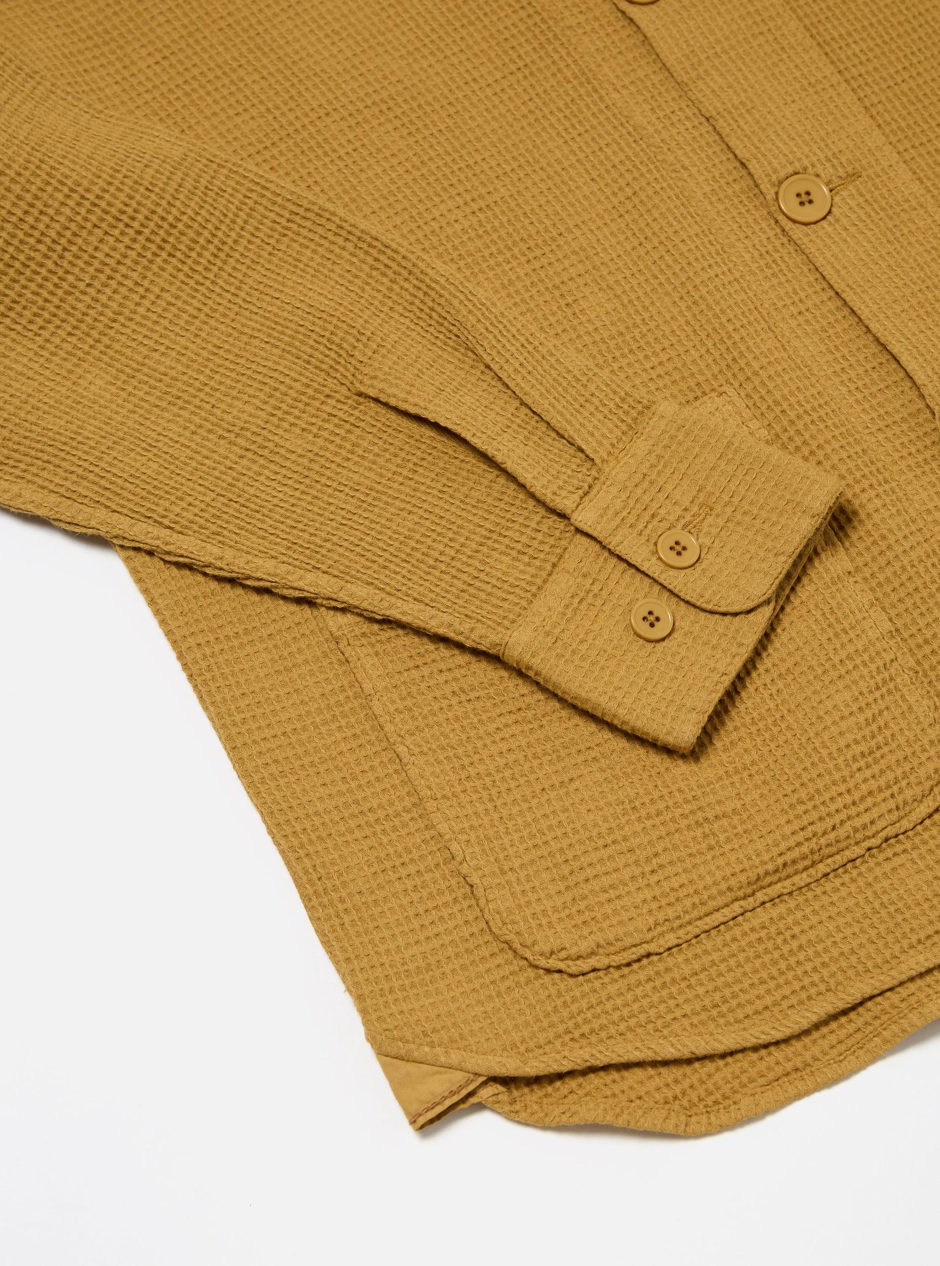 Universal Works Travail Overshirt in Camel Japanese Waffle Product Image