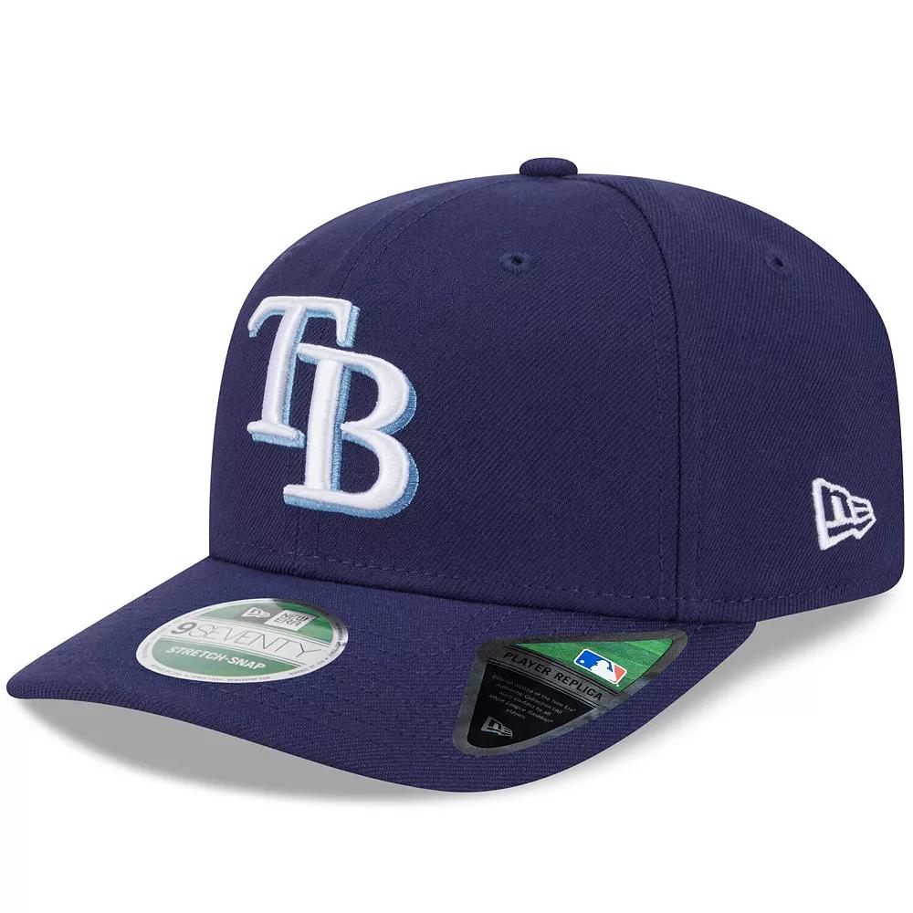 Men's New Era Navy Tampa Bay Rays Player Replica 9SEVENTY Adjustable Hat, Blue Product Image