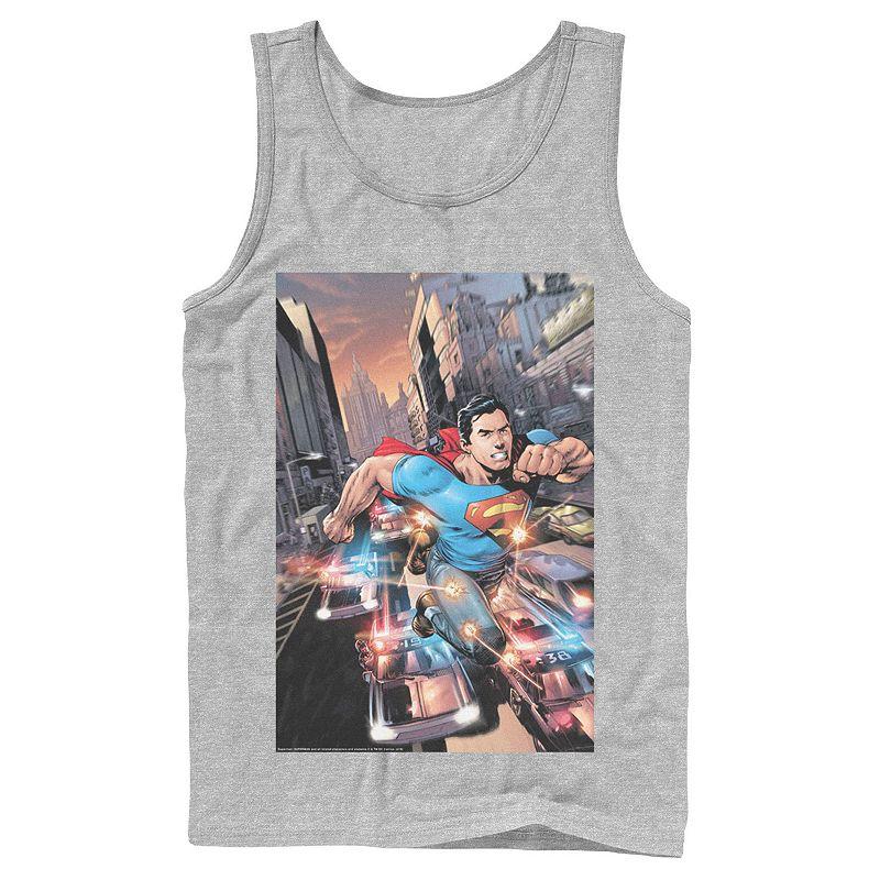 Men's DC Comics Superman Flashing Lights Poster Tank Top,  Product Image