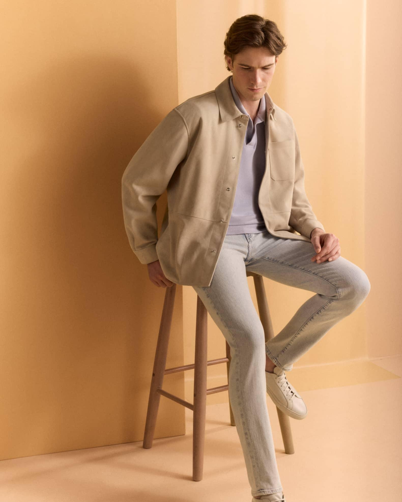 Men's Suede Overshirt Product Image